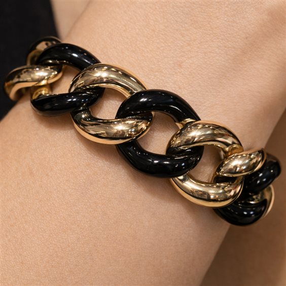 Pulsera Fraleoni Mujer in Plata BR.POPPY GOLD NERO - BR.POPPY GOLD NERO